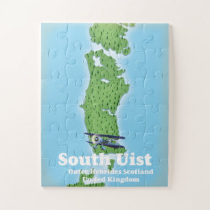 South Uist Äußere Hebriden Schottland Karte