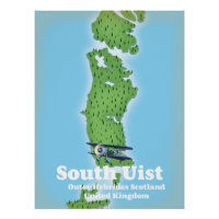 South Uist Outer Hebrides Scotland Landkarte