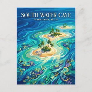 South Water Caye Meeresschutzgebiet Belize Postkarte