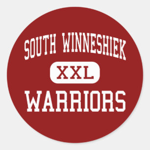 South Winneshiek - Krieger - Hoch - Calmar Iowa Runder Aufkleber