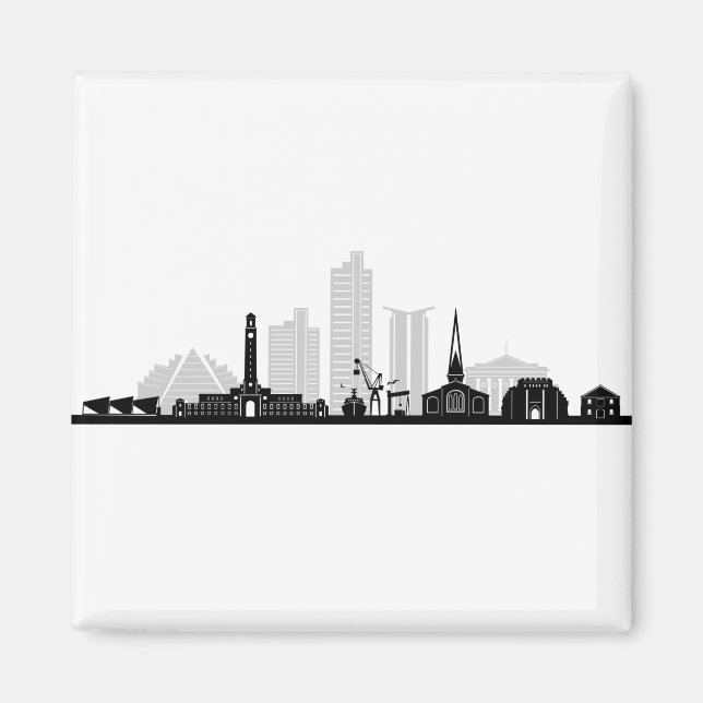 SOUTHAMPTON England fußball City Skyline Silhouett Magnet (Vorne)