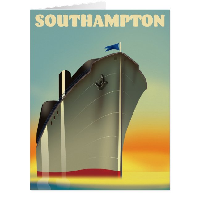 Southampton Kreuzfahrtschiff Reiseplakat (Vorderseite)