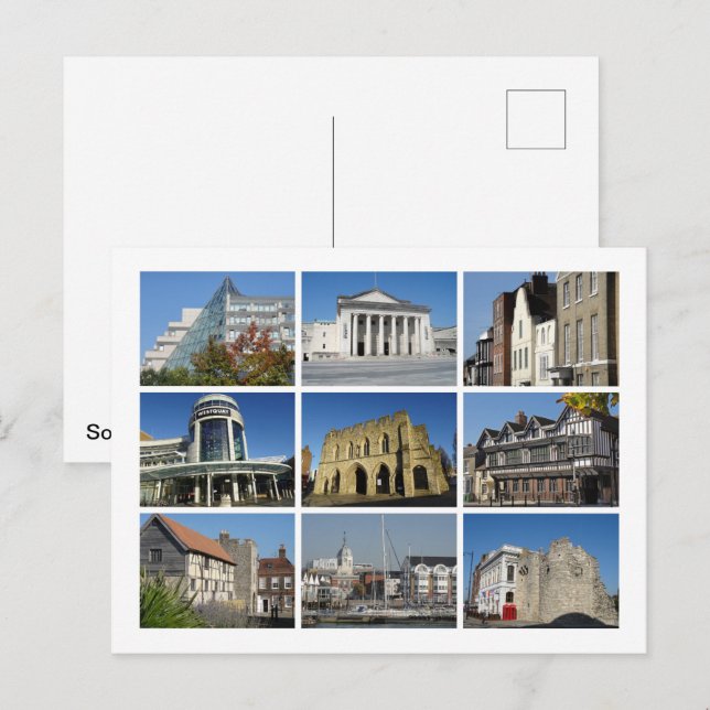 Southampton Postkarte (Vorne/Hinten)