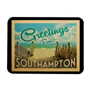 Southampton-Strand-Vintage Reise Magnet