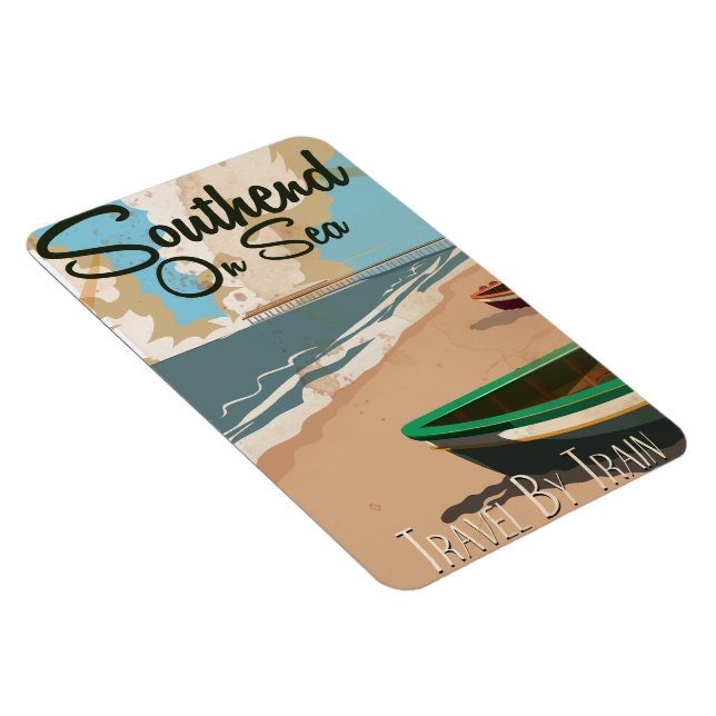 Southend on Sea Vintage Reiseplakat Magnet (Rechte Seite)