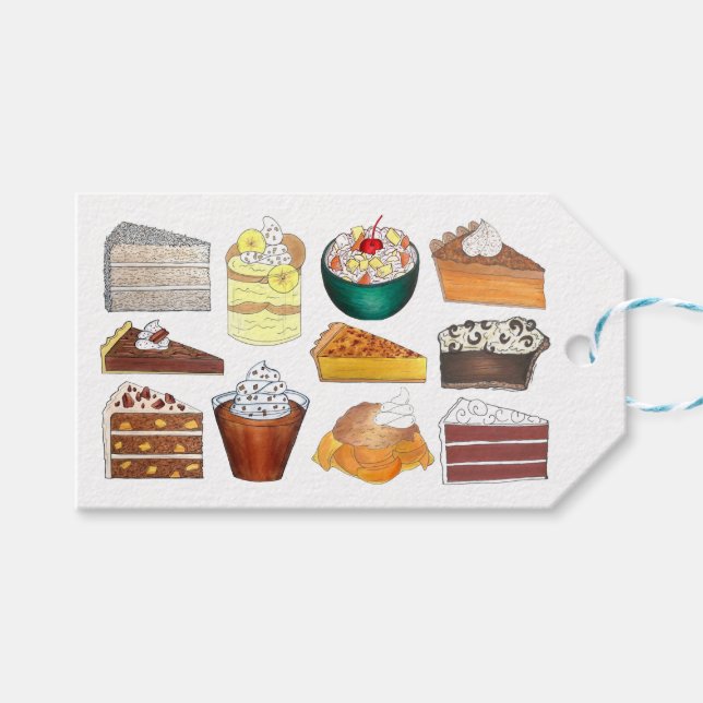 Southern Bakery Food Desserts USA Süd Geschenkanhänger (Vorderseite (Horizontal))