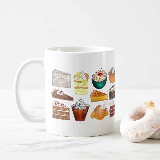 Southern Bakery Food Desserts USA Süd Kaffeetasse (Mit Donut)