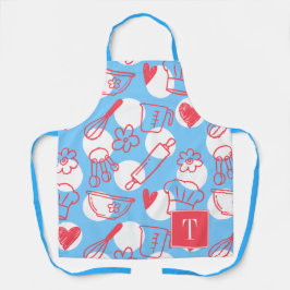 Southern Baking Polka Dot Pattern Recipe Schürze