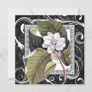 Southern Belle Magnolia Save the Date Damask