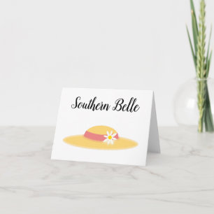 Southern Belle Summer Daisy Hat Niedlicher Cartoon Karte