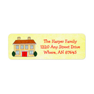 Southern Colonial Preppy Yellow Address Labels