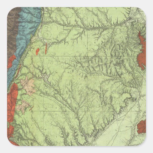 Southern Colorado 2 Quadratischer Aufkleber (Vorderseite)