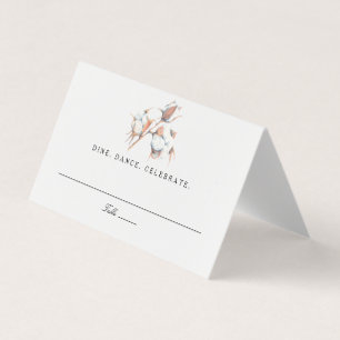 Southern Cotton Boll Wedding Escort Platzkarte