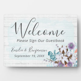 Southern Country Cotton Welcome Wedbook Fotoplatte