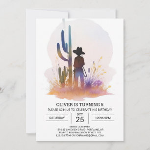 Southern Country Life Cowboy Birthday Einladung