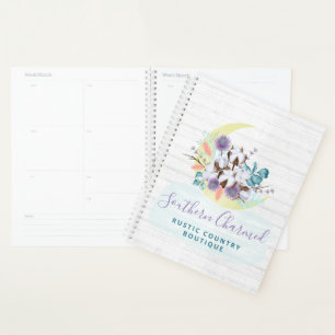 Southern Floral Cotton Moon & Rustic Wood Country