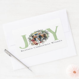 Southern Floral Cotton Weihnachtsjubiläum Foto Rechteckiger Aufkleber