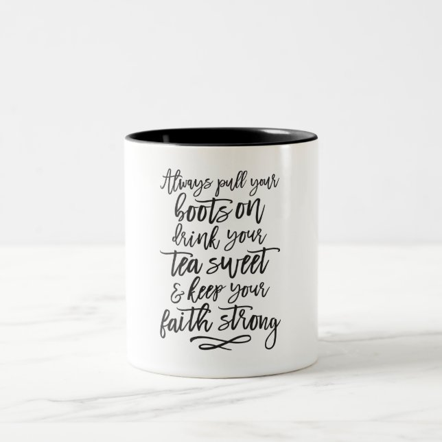 Southern Girl Mantra Spaß Zweifarbige Tasse (Mittel)