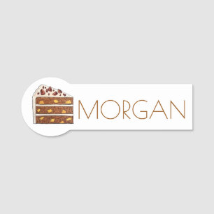 Southern Hummingbird Cake Slice Dessert Bake Sale Namensschild