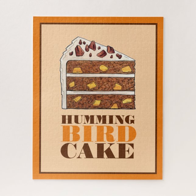 Southern Hummingbird Layer Cake Slice Dessert (Vertikal)