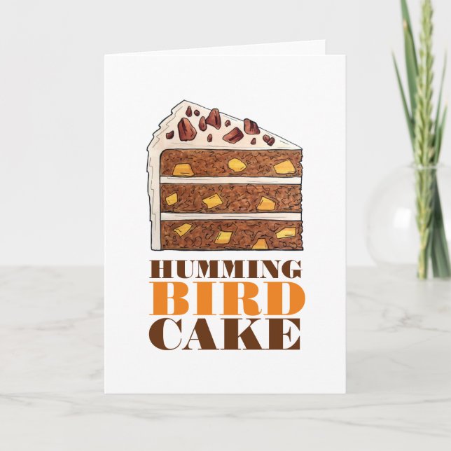 Southern Hummingbird Layer Cake Slice Dessert Karte (Vorderseite)