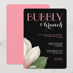 Southern Magnolia Bubbly Brunch   Rosa Elfenbeinsc Einladung