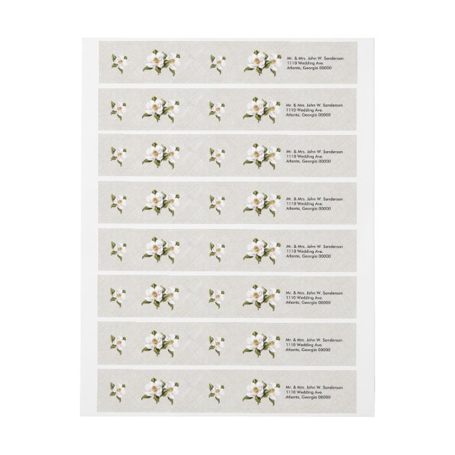 Southern Magnolia Wedding Address Labels (Bogen)