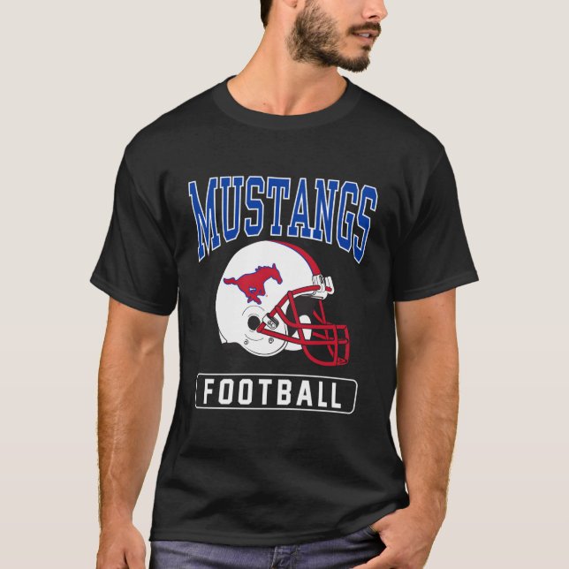Southern Methodist Smu Mustangs Football Helm T-Shirt (Vorderseite)