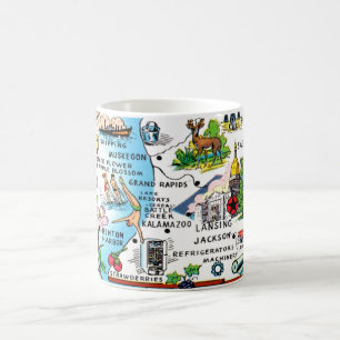 Southern Michigan Map Kaffeetasse