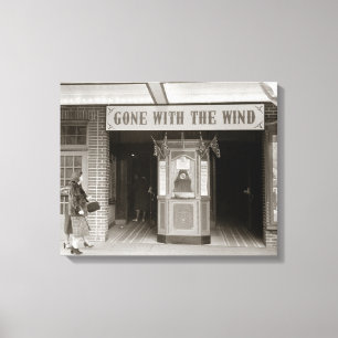 Southern Movie House, 1940. Altes Foto Leinwanddruck