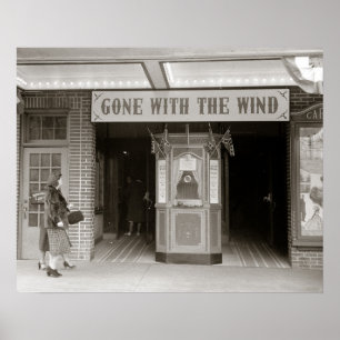 Southern Movie House, 1940. Altes Foto Poster