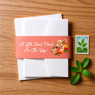 Southern Peach Garden Baby Shower Einladungsbanderole