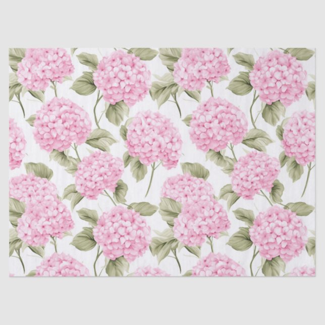 Southern Pink Hydrangea Tissue Paper Seidenpapier (Vorderseite)