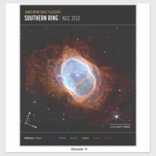 Southern Ring Nebula Space James Webb Telescope Aufkleber