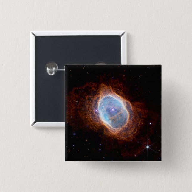 Southern Ring Nebula Space James Webb Telescope Button (Vorne & Hinten)