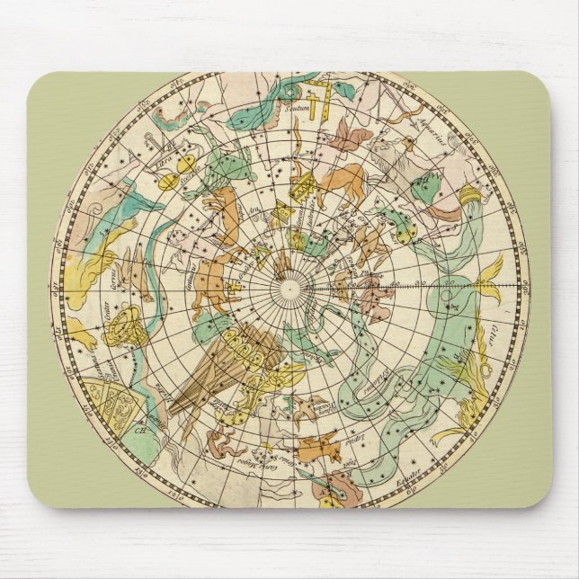 Southern Sky Star Chart and Constellation Map Mousepad (Vorne)