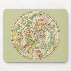 Southern Sky Star Chart and Constellation Map Mousepad