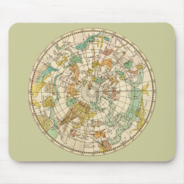 Southern Sky Star Chart and Constellation Map Mousepad (Vorne)