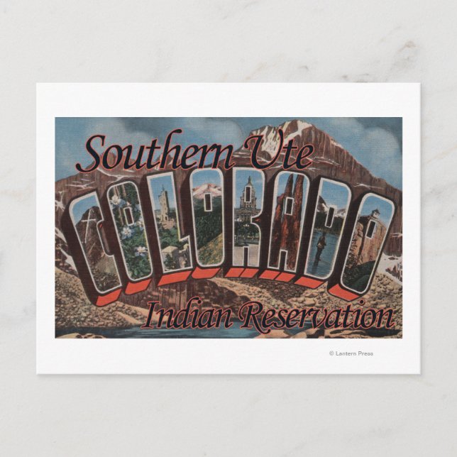 Southern Ute Indian Reservation, Colorado Postkarte (Vorderseite)