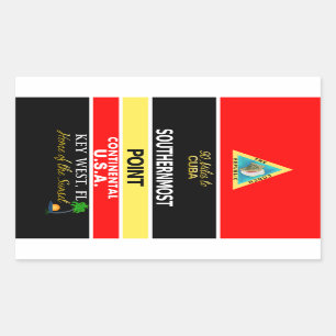 Southernmost Point Buoy Key West Rechteckiger Aufkleber