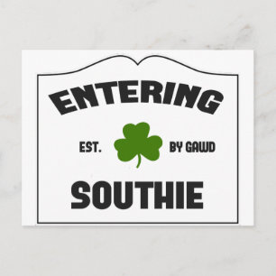 Southie betreten postkarte