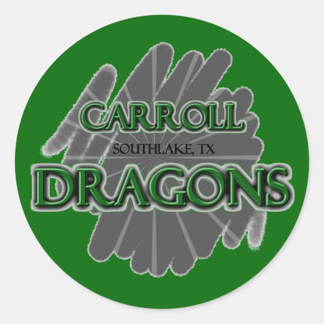 Southlake Carroll Dragons - Southlake, TX Runder Aufkleber (Vorderseite)