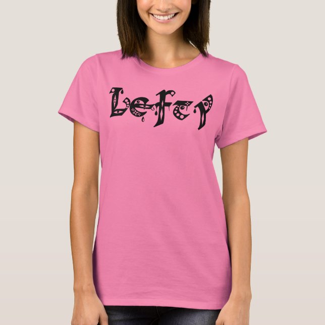 Southpaw Mittelalterlicher Typografie-T - Shirt (Vorderseite)