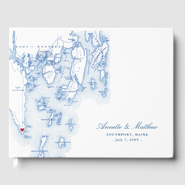Southport Boothbay Harbour Maine Wedding Gästebuch (Vorderseite)