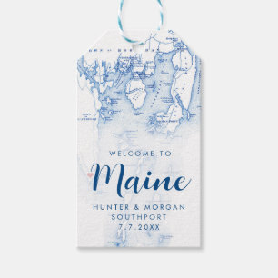 Southport Maine Elegant Moderne Marine Gastgeschen Geschenkanhänger