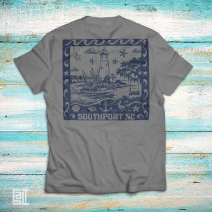 Southport NC Küstenleuchtturm Nautilus T-Shirt