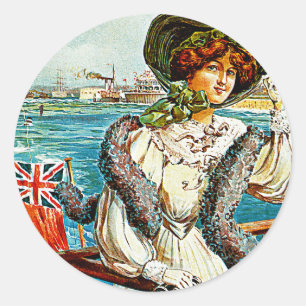 Southsea und Portsmouth Runder Aufkleber