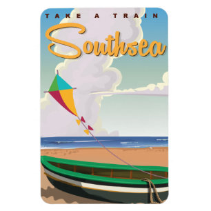 Southsea Vintage-Reiseposter Magnet