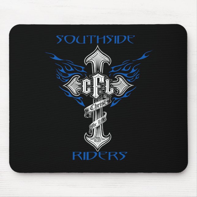 Southside Reiter-Mausunterlage-Schwarzes Mousepad (Vorne)