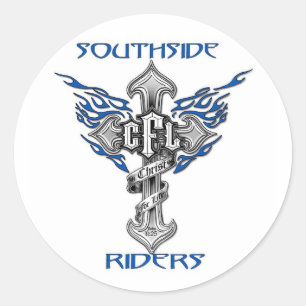 Southside Reiter-Sturzhelm-Aufkleber Runder Aufkleber